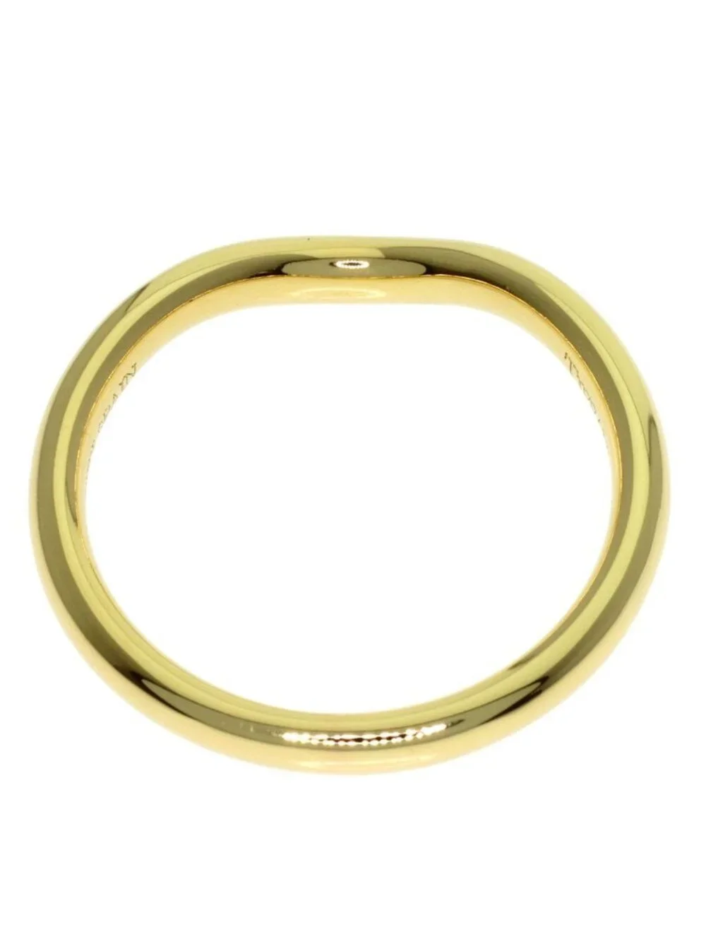Tiffany & Co Curved Band Diamond Ring 18k Yellow Gold